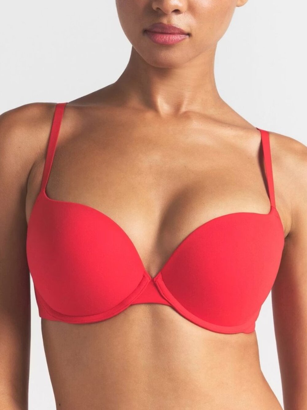 ❤️ SKIMS Fits Everybody Push Up Demi Bra | Cherry | 36B | NWT 🏷️